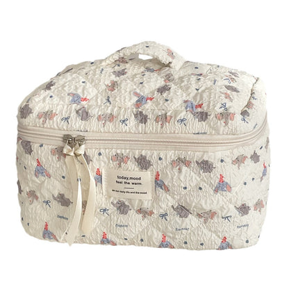 Red Hat Elephant Cosmetic Bag Cute Travel Organizer