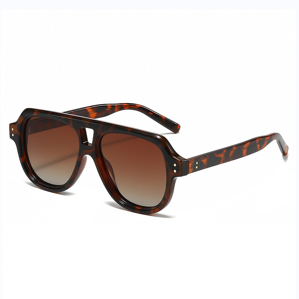 Trendy Polarized Sunglasses with Crown and Skull Design