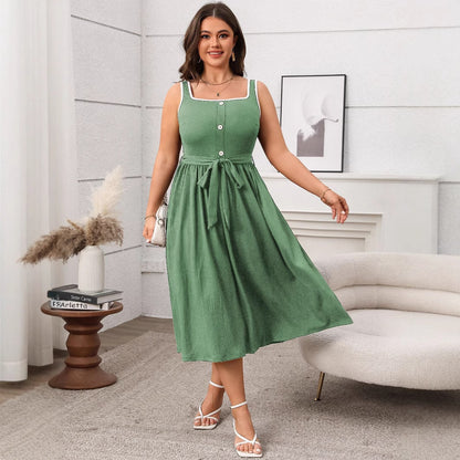 Solid Color Maxi Dress Elegant Casual Evening Dress