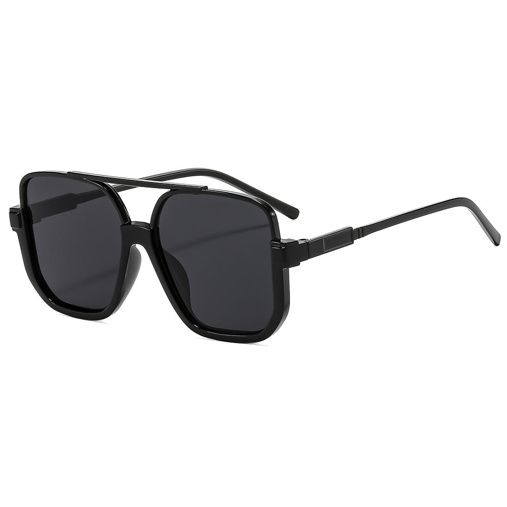 Y2K Trendy Half-Frame Sunglasses with UV Protection