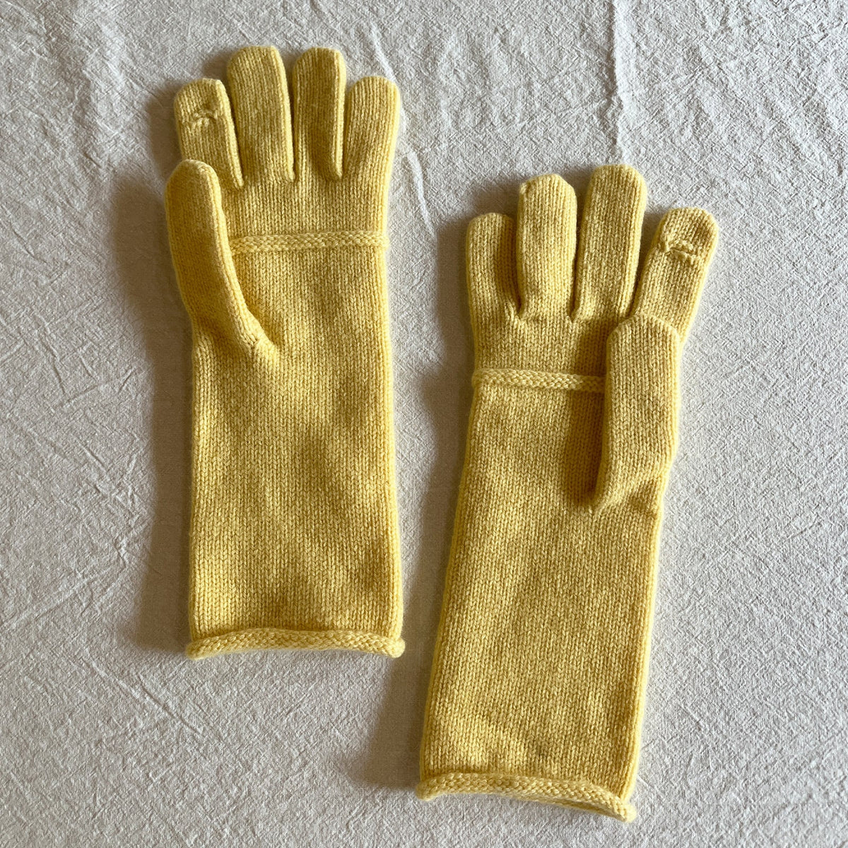 Solid Color Long Wool Knit Gloves