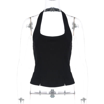 Sexy Backless Halter Crop Top for Women