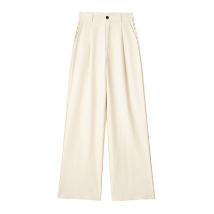 Casual High Waisted Pleated Loose Dress Pants
