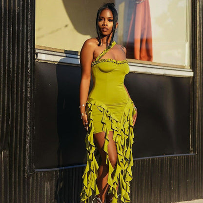 New Sexy Halter Neck Sleeveless Backless Bodycon Dress