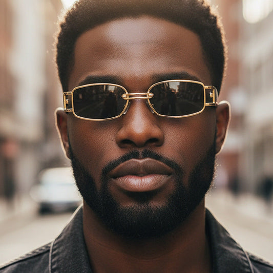 Trendy Oval Frame Sunglasses with Metal Accents