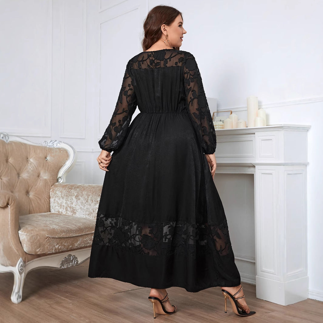 Chic Black Lace Midi Dress For Effortless Elegance