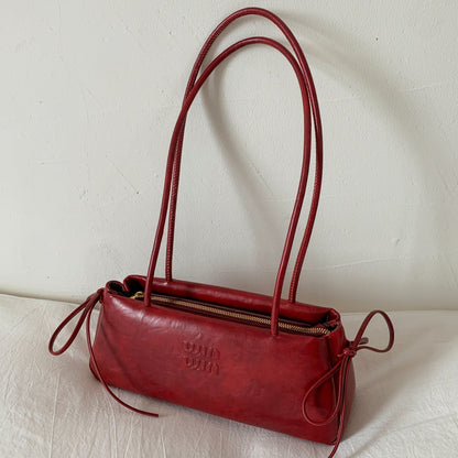 Trendy Soft Leather Tote Bag Large Capacity Shoulder Bag