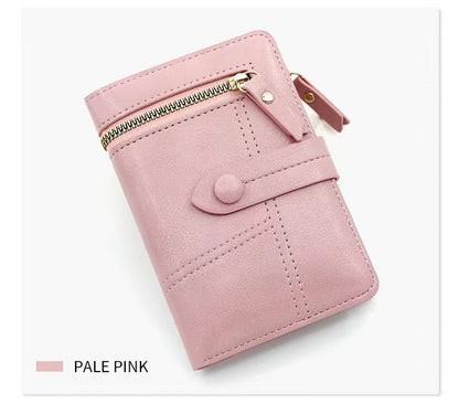 Simple Zip Leather Card Cases Wallets