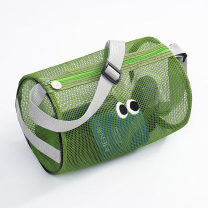 Solid Color Large Capacity Mesh Shoulder Bags