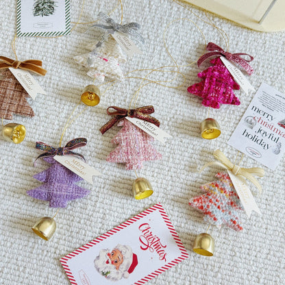 Cute Handmade Christmas Tree Bell Wall Hanging