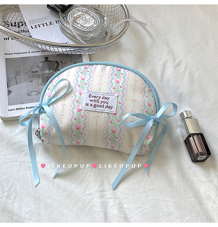 Minimalist Floral Portable Mini Makeup Bag