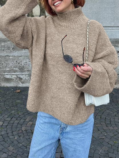Winter Casual Solid Color Long Sleeve Sweater