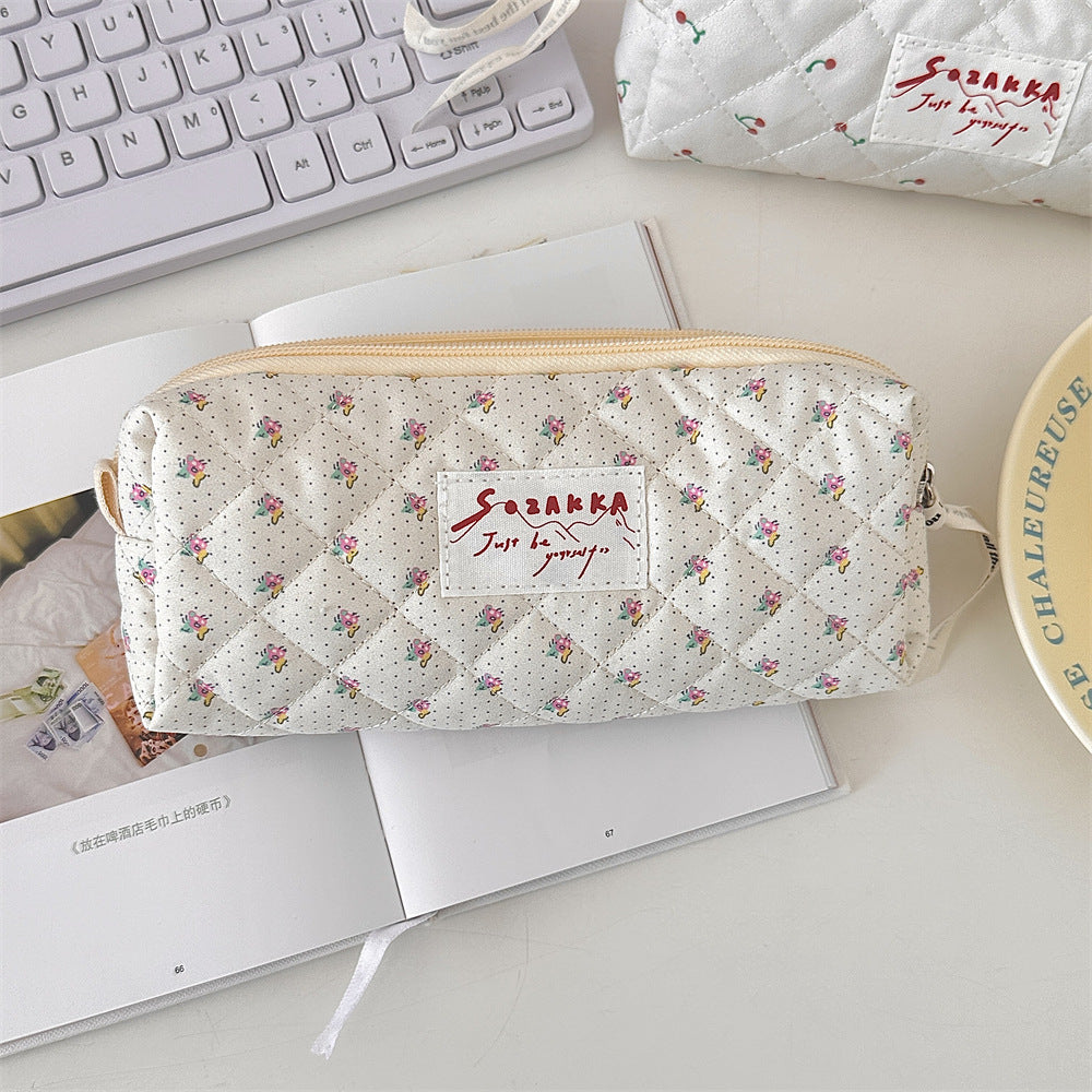 Cute Floral Print Make Up Bag