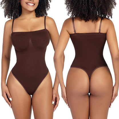 High-Waisted Shaping Bodysuit With Thong And Boyshort Options