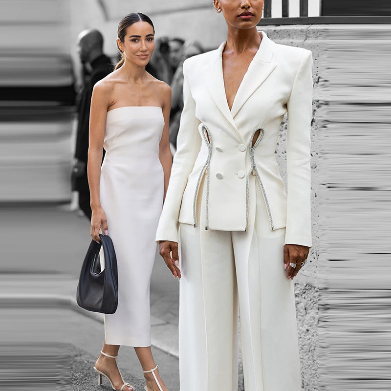 Bling Pantsuit with Cut-Out Detail