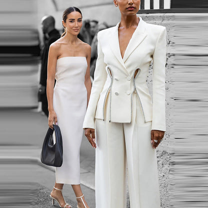 Bling Pantsuit with Cut-Out Detail