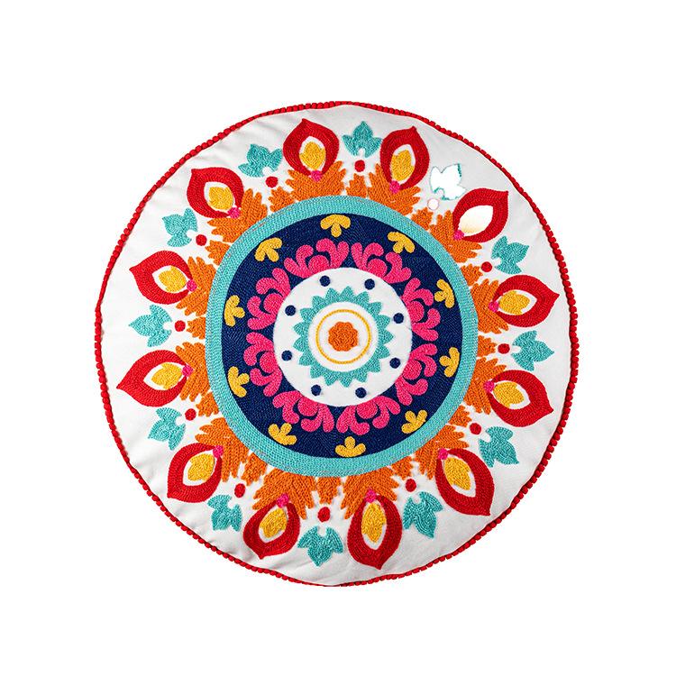 New Exotic Moroccan Style Cushion Cover Famous Family Style Round Cushion Cover Famous Hotel Model Room Pillow Cover