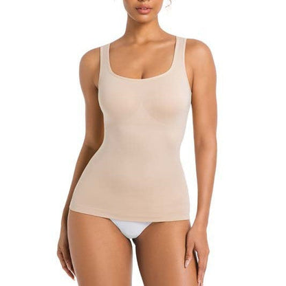 Seamless Knitted Shaper Tank Top With Adjustable Straps