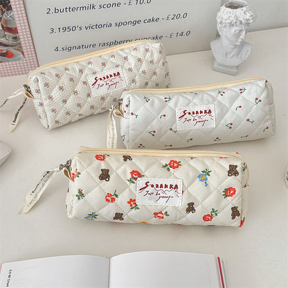Cute Floral Print Make Up Bag
