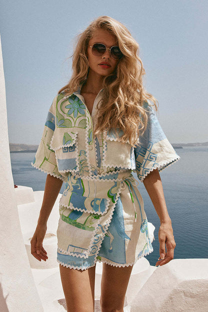 Chic Floral Print Two-Piece Dress Set for Women