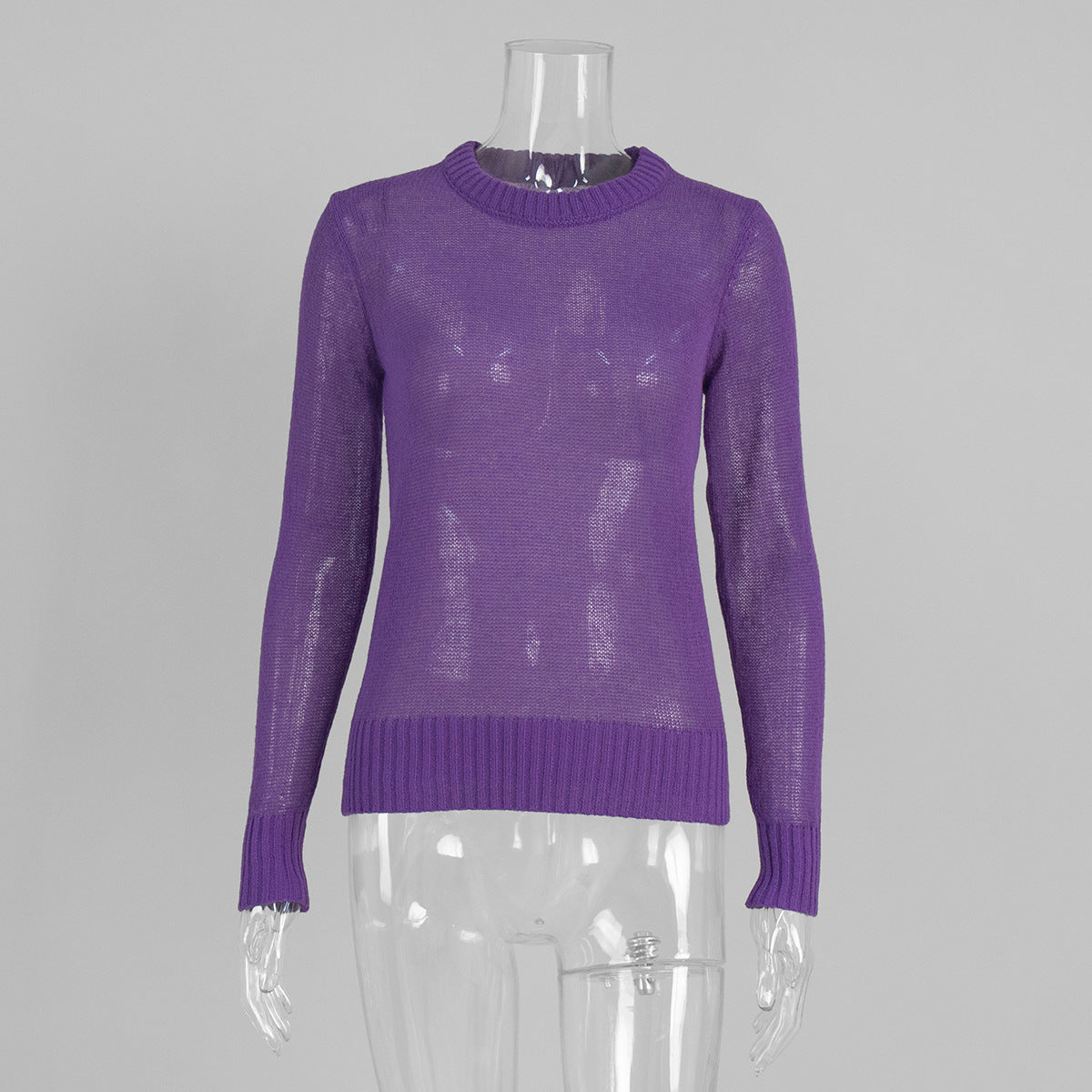 Comfortable Knit Crew Neck Sweater for Women