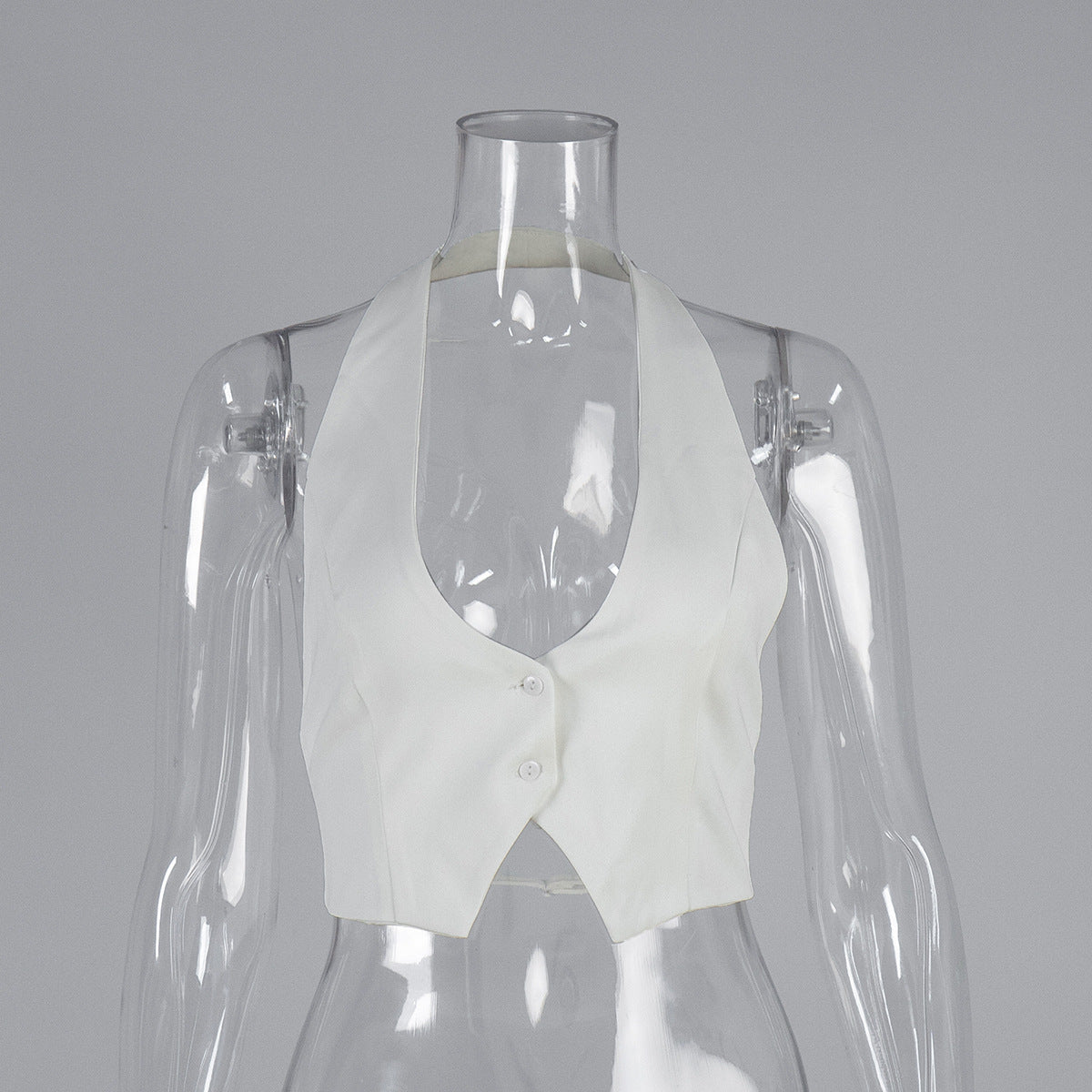 Crossback Crop Tank Top Sexy Backless Vest for Women