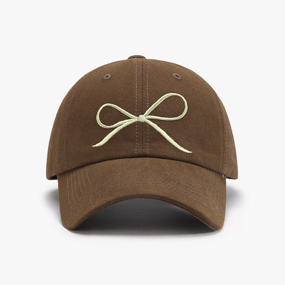 Cute Bow Embroidered Breathable Baseball Cap
