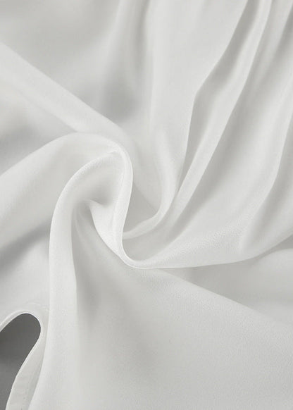 Satin Blouse With Twist Front And Puff Sleeves
