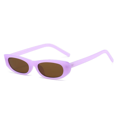 Cat Eye Narrow Frame Sunglasses Trendy UV400 Protection