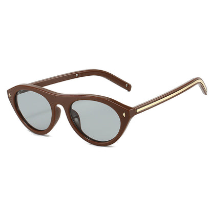 Cat Eye Oval Sunglasses Trendy UV400 Protection