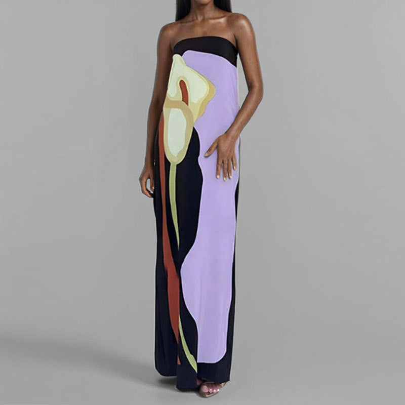 Elegant Floral A-Line Dress for Women