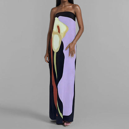 Elegant Floral A-Line Dress for Women