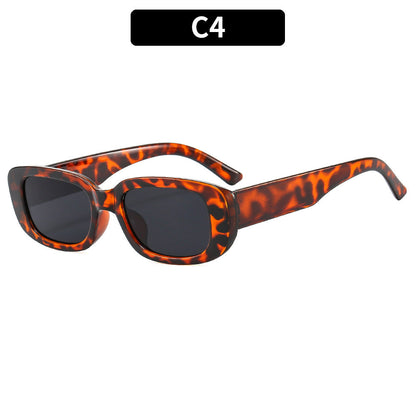 Trendy Square Frame Sunglasses Pink Lens Stylish Women's Eyewear
