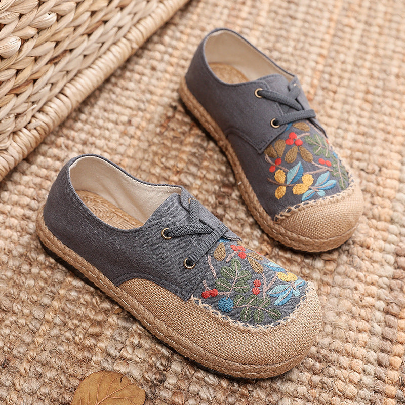 Spring Fresh Round Head Cloth Shoes Fashionable Shallow Mouth Women'S Shoes