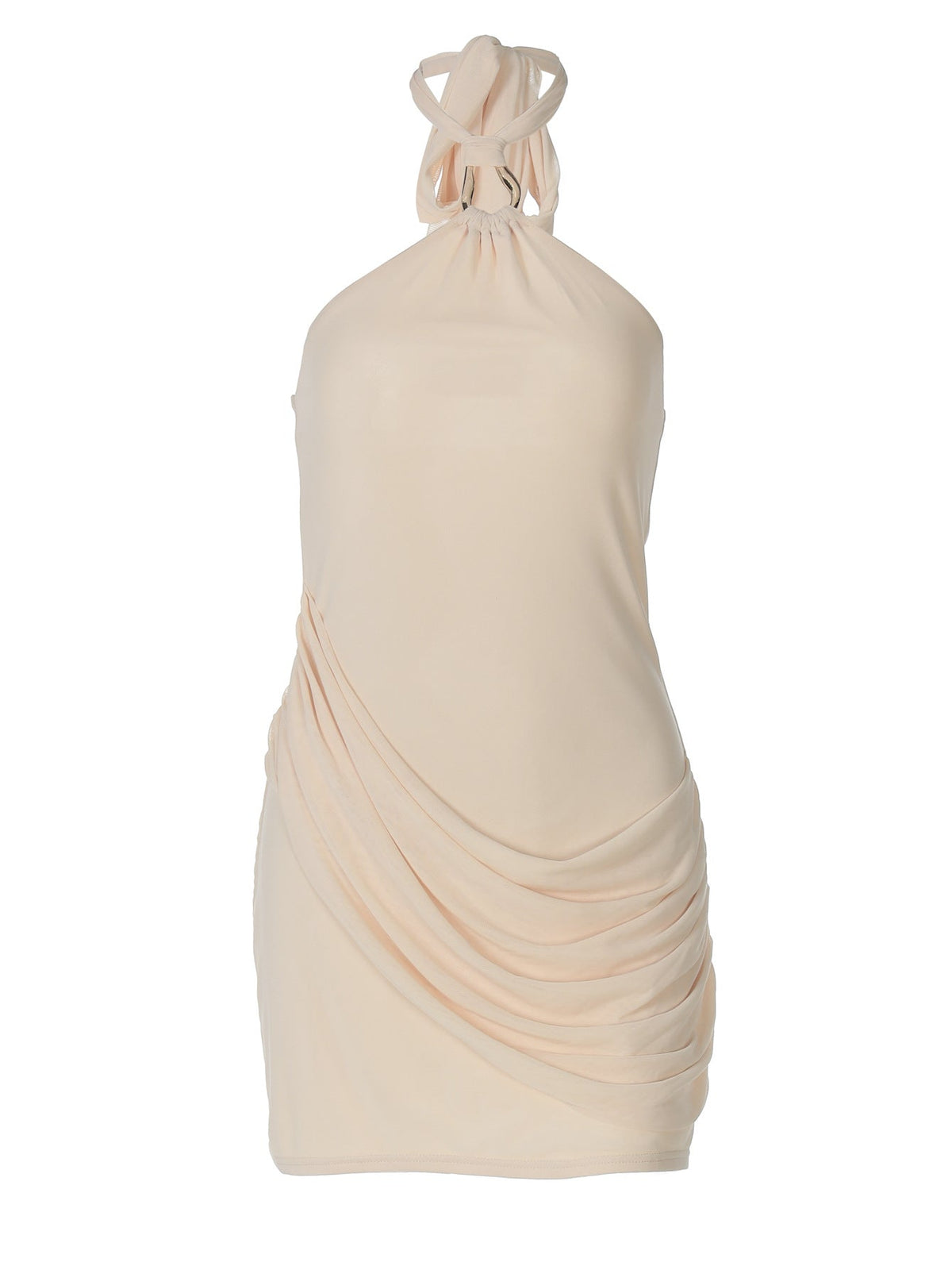 Sexy Halter Neck Bodycon Dress in Solid Color