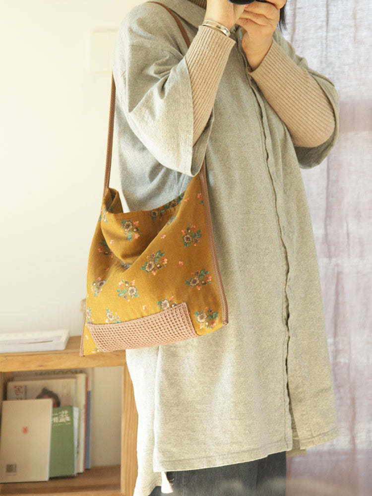 Cloth Bag Ethnic Style Women'S Bag Commuting One-Shoulder Canvas Bag Vintage Chinese Style Cloth Bag Bag Woman