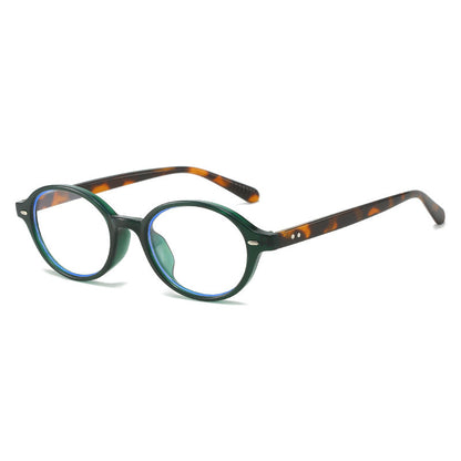 Trendy Oval Sunglasses Retro Clear Lenses Casual Elegant Frames