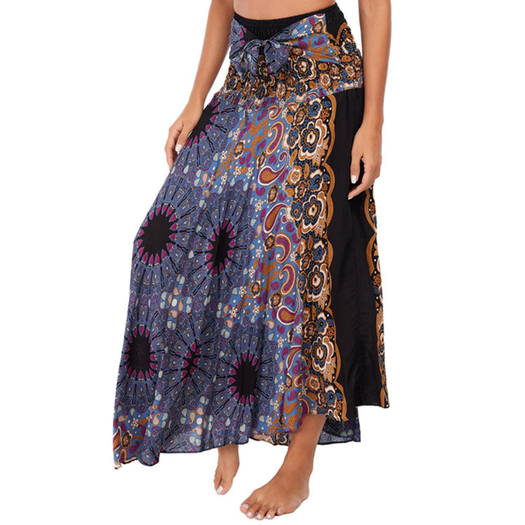 Leisure In Spring And Summer Asia Style Half Skirt Holiday Skirt Big Hem Skirt