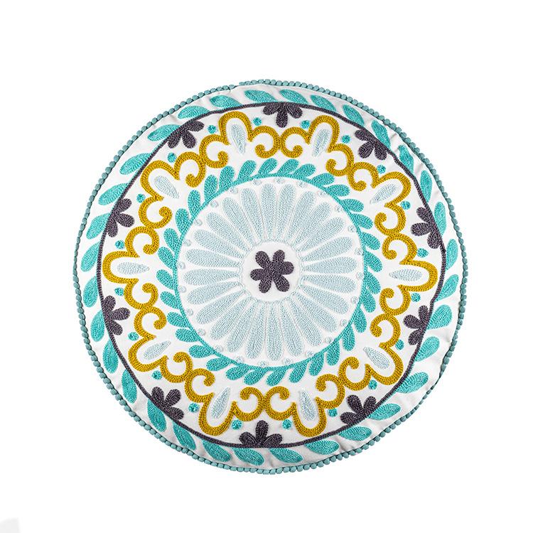 New Exotic Moroccan Style Cushion Cover Famous Family Style Round Cushion Cover Famous Hotel Model Room Pillow Cover