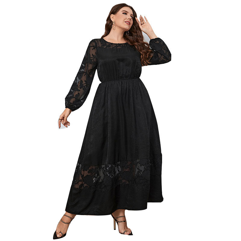 Chic Black Lace Midi Dress For Effortless Elegance