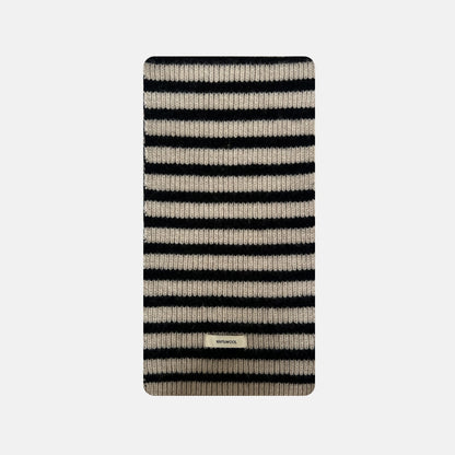 Plain Striped Wool Scarf Soft Warm Winter Neck Wrap