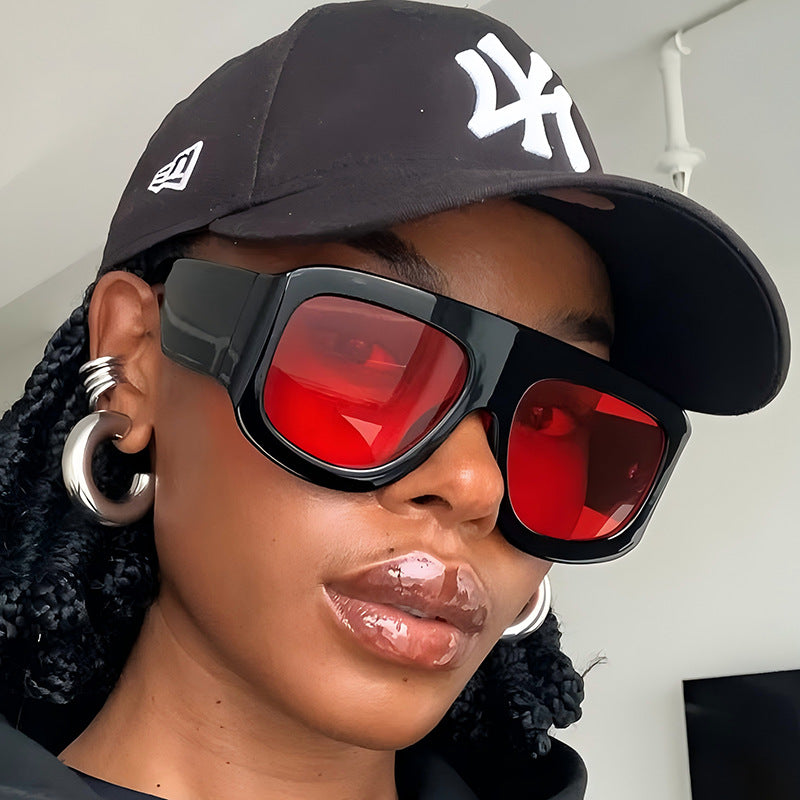 Trendy Square Frame UV400 Sunglasses Stylish Summer Eyewear