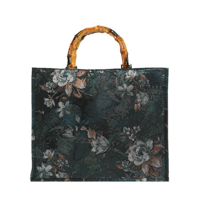 Chic Sequined Embroidered Floral Tote Bag for Women