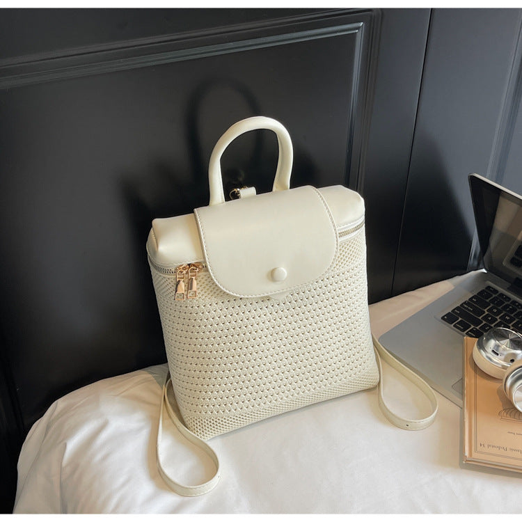Fashionable Knitted Backpack for Women Casual Trendy
