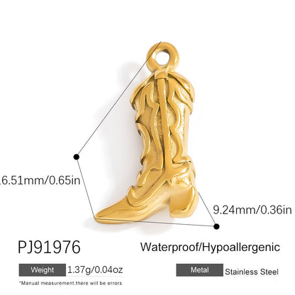 Stainless Steel DIY Enamel Pendant Accessories - 18K Gold Color Retention