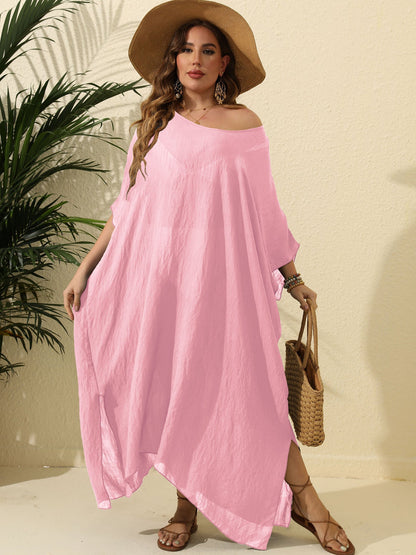 Women鈥檚 Maxi Dress Solid Color Loose Fit Beach Vacation Dress