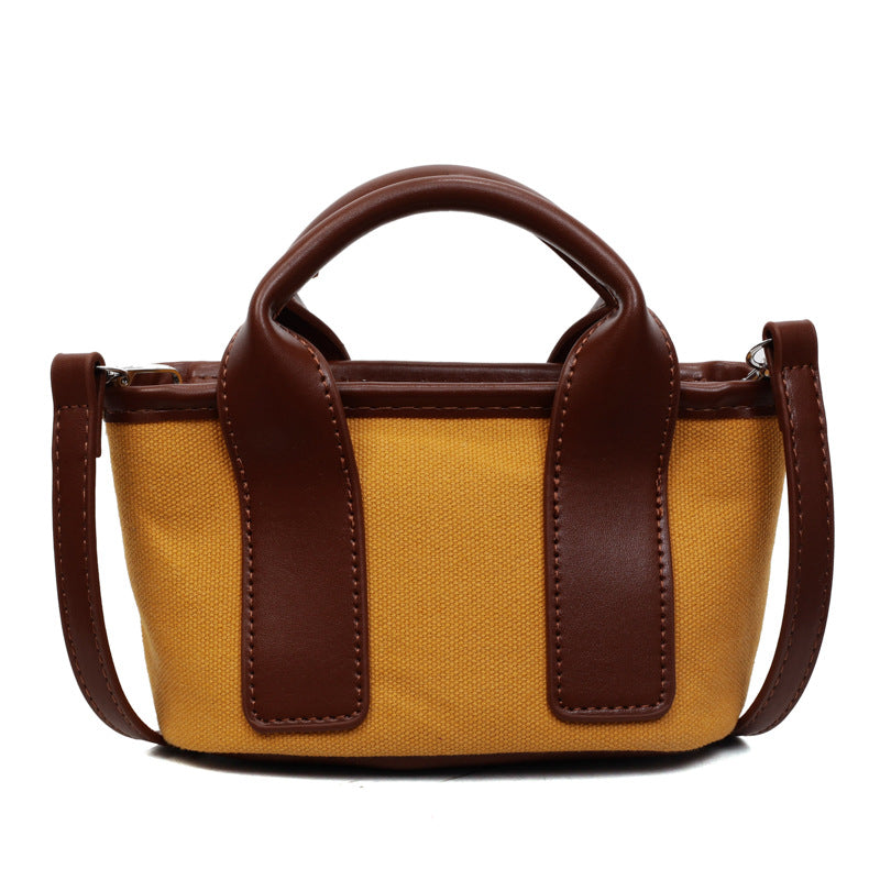 Trendy Color Block Canvas Tote Bags for Casual Commuting