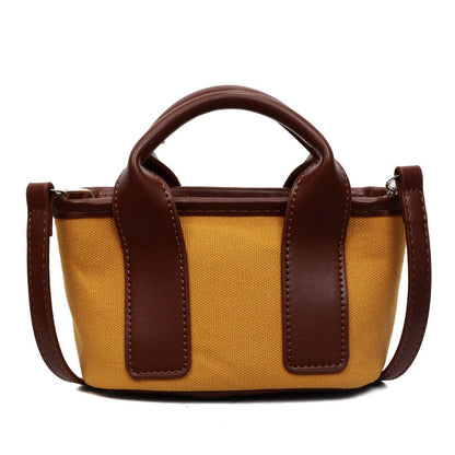 Trendy Color Block Canvas Tote Bags for Casual Commuting