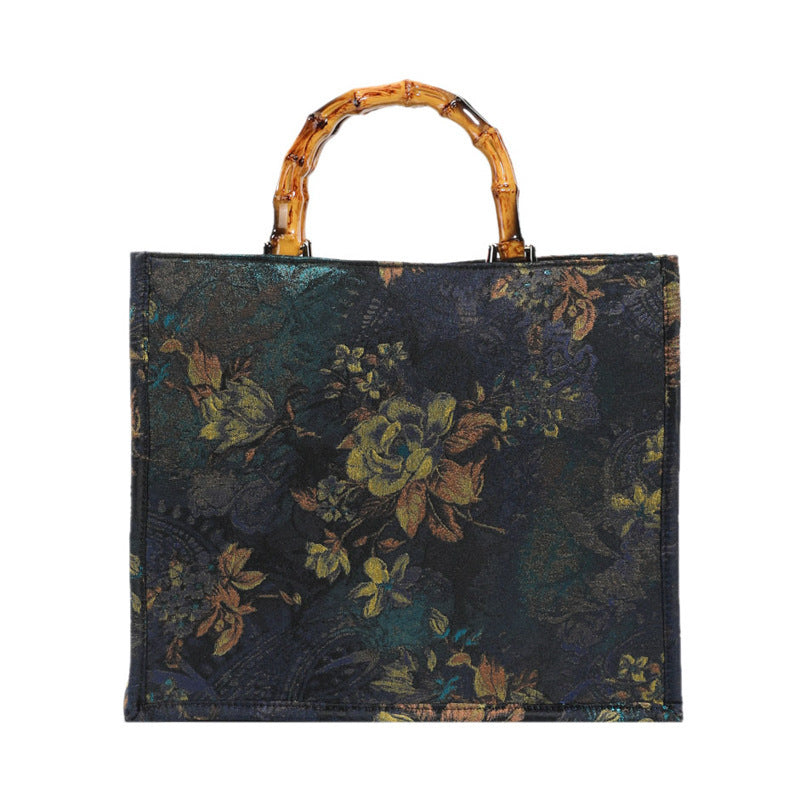 Chic Sequined Embroidered Floral Tote Bag for Women