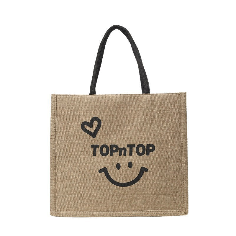 Trendy Canvas Tote Bag Large Capacity Grocery Bag
